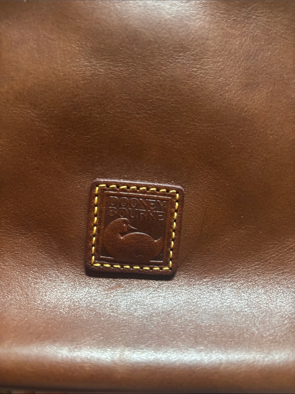 Dooney & Bourke Brown Leather Pouch - Picture 4 of 5